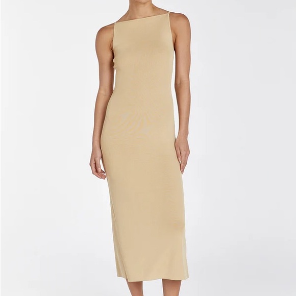 DISSH TAYLOR SAND KNIT MIDI DRESS - Picture 1 of 8